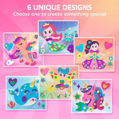 JOYFY Kids Foam Art Kit EVA Foam Stickers with 6 Art Board and 800+ Stickers DIY Arts Crafts