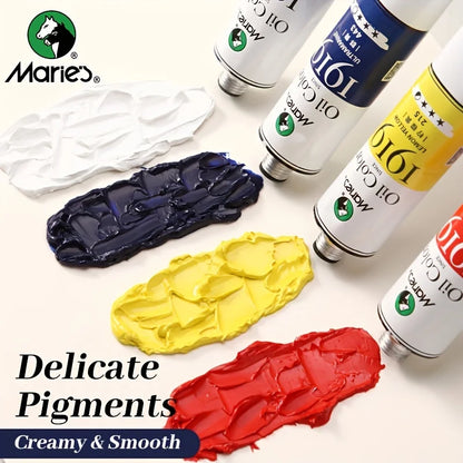 5pcs Marie's Oil Paints Set, 50ml (1.7fl. oz) x 5, Vibrant Colors