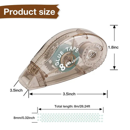 8-pack large capacity double-sided glue tape