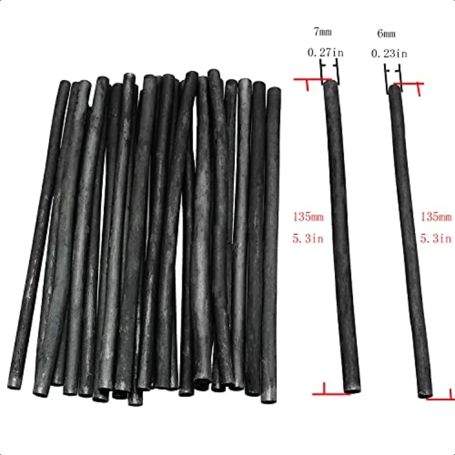 Charcoal Sticks 25PCS 57mm Dia Black Vine Willow Sketch Charcoal Pencils for Drawing Sketching and Fine Art