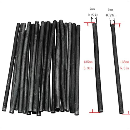 Charcoal Sticks 25PCS 57mm Dia Black Vine Willow Sketch Charcoal Pencils for Drawing Sketching and Fine Art