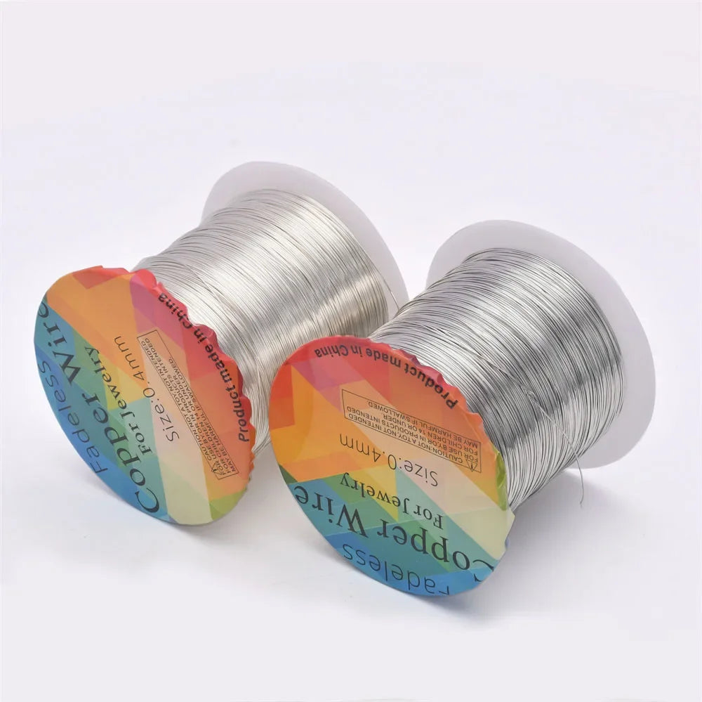 Solid Colorfast Copper Wire Tarnish-Resistant Beading Wire Jewelry Making Accessories 18 to 32 Gauge ( 32Ga/1969 ft )