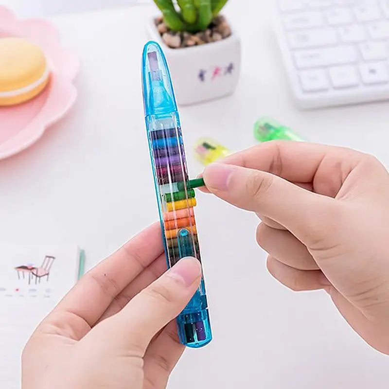 1pc 20 Colors Paint Pen Oil Pastel Safe Nontoxic Painting Graffiti Drawing Pen