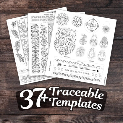 Complete Leather Crafting Kit with Tools, Stamps & Pre-Cut Pieces for Beginners - 80-Piece Set