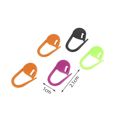 50Pcs Mix Color Plastic Knitting Tools Locking Stitch Markers Crochet Latch Needle Colorful Pins Clip Hook