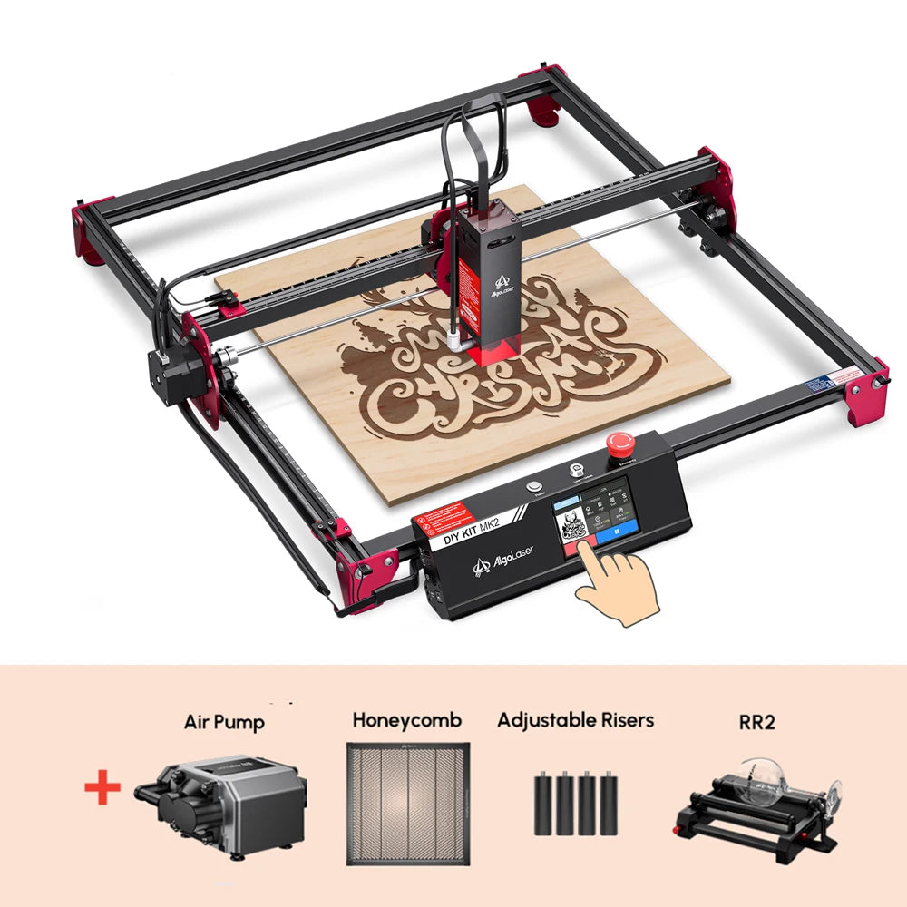 AlgoLaser DIY KIT MK2 10W Touch Screen 400X850MM Large Area Woodworking for Wood Metal