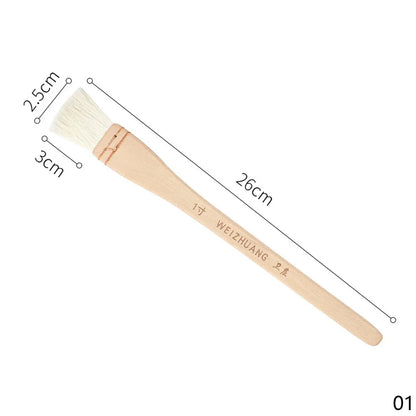 Wooden Handle Goat Hair Paint Brushes Smooth Sanding for Wall 10 Sizes Watercolor Acrylic Oil
