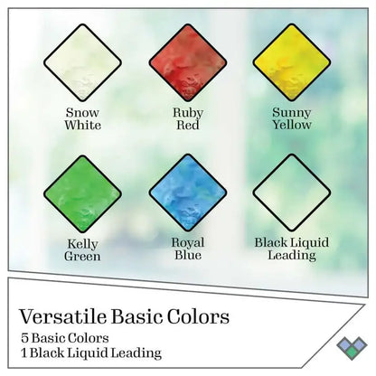 Gallery Glass Basic Stained Glass Kit, 6 Piece set