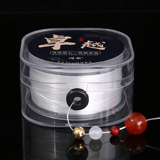 0.8mm Elastic Thread Cords Flat Crystal Line Nylon Rubber Stretchy Cord Rope