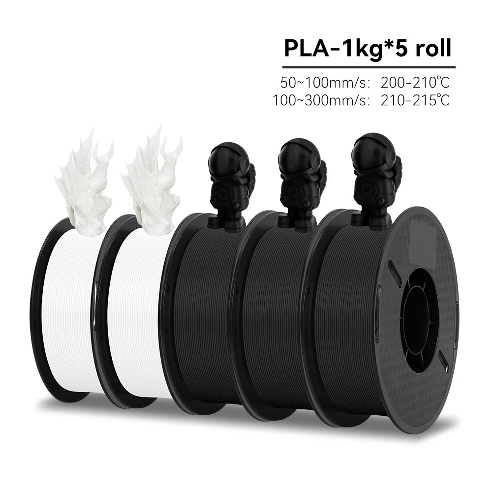 KEEPANG PLA/HS-PLA/PLA Matte/PLA Pro 5KG PLA 3D Filament 1.75mm 1KG/Roll (2.2lbs) Neatly Wound 3D Printing Materials