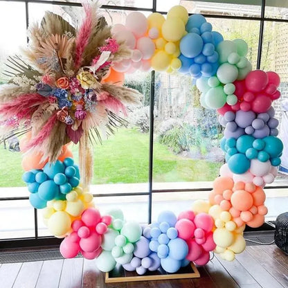 60/80/100cm plastic artificial flower wreath frame arch bow balloon flowers