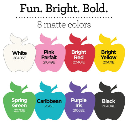 Apple Barrel 8 oz Multi-color Matte Acrylic Craft Paint Non-Toxic (8 Pieces)