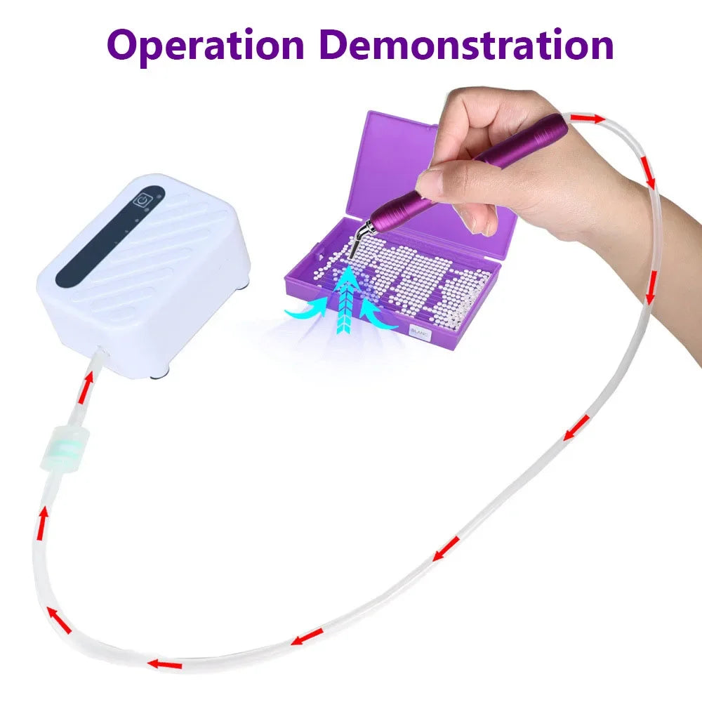 Electric Diamond Painting Tool USB Powered Suction Device Vacuum Pen Kit