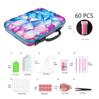 Diamond Painting Tools Accessories Leather Handbag Cross Stitch Kit 5d Beads Jewelry Storage Container 60 Plastic Bottles