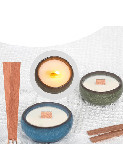 100 Pieces/200 Pieces for Wicks for Candles, Ringing, with Iron Brackets, Candle Warning Labels DIY Candle Making