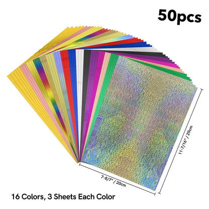 50pcs/pack 20x29cm Toner Hot Stamping Foil Paper A4 Toner Reactive Foil By Laser Printer and Laminator