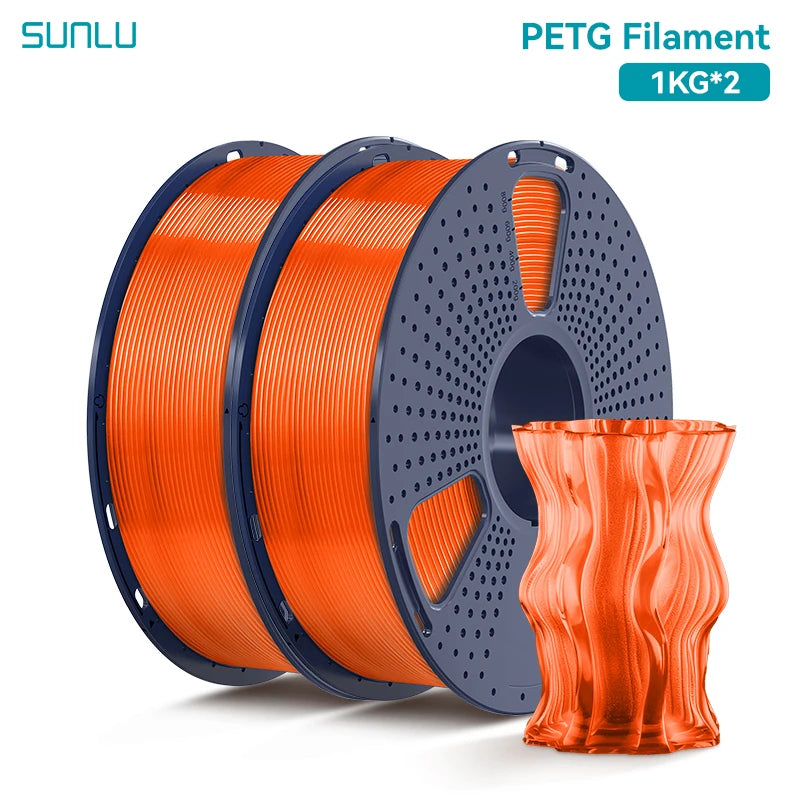 SUNLU 2KG PETG/PETG Clear Filament 1.75 ±0.02mm 1kg Spool (2.2lbs)