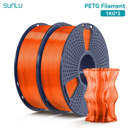 SUNLU 2KG PETG/PETG Clear Filament 1.75 ±0.02mm 1kg Spool (2.2lbs)