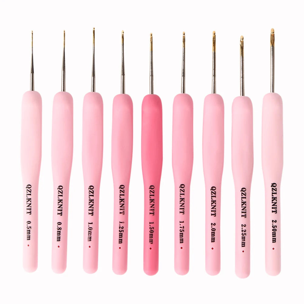 9 in 1 USB Light Up Crochet Hooks Handmade Knitting Needles LED Sewing Tools Set