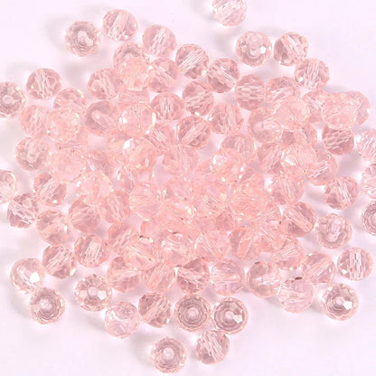 3*4mm 4*6mm Rondelle Faceted Glass Beads Loose Spacer Crystal Round Beads for Jewelry Making
