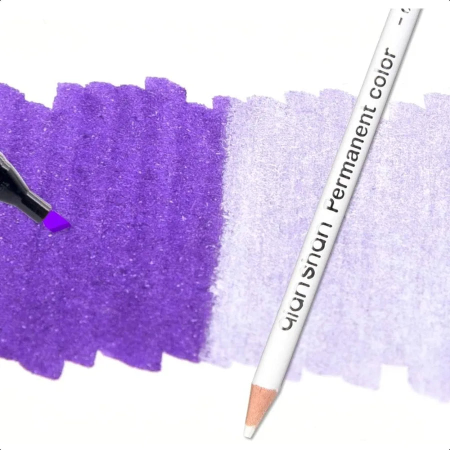 2 Pcs White Sketch Charcoal Pencils Professional High Quality Sketch Highlight Wooden Pencils