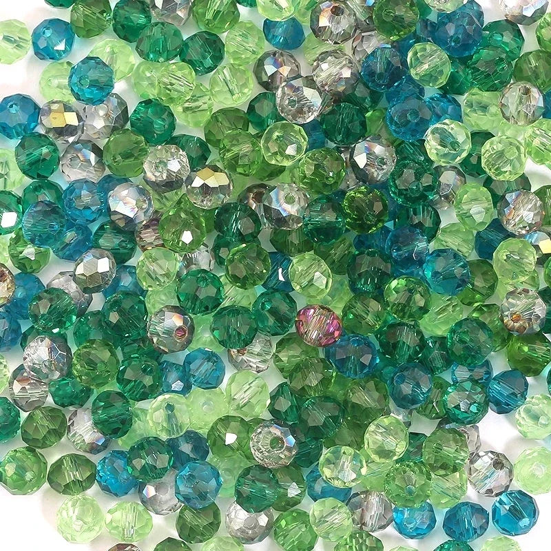 3*4mm 4*6mm Rondelle Faceted Glass Beads Loose Spacer Crystal Round Beads for Jewelry Making