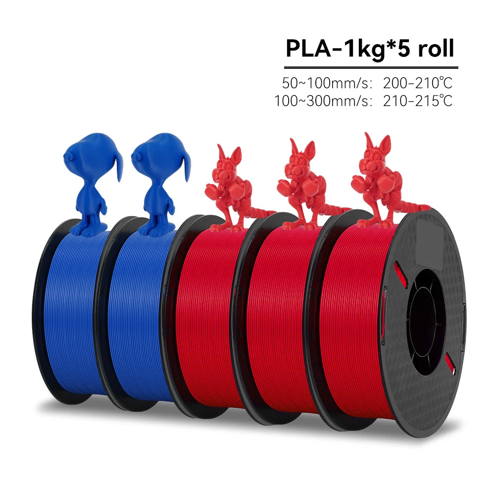 KEEPANG PLA/HS-PLA/PLA Matte/PLA Pro 5KG PLA 3D Filament 1.75mm 1KG/Roll (2.2lbs) Neatly Wound 3D Printing Materials