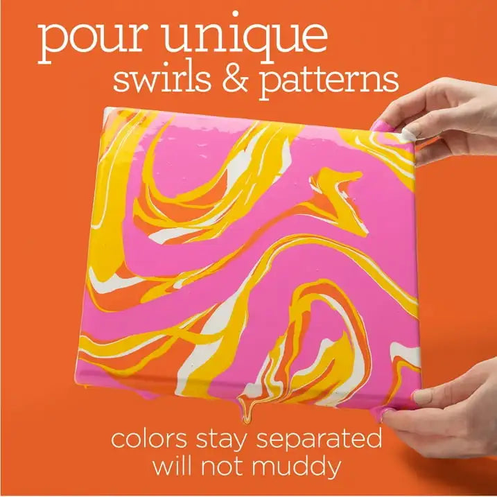 Apple Barrel Pre-Mixed Pouring Acrylic Craft Paint Set, 4 Pieces, Cosmic, 4 fl oz each