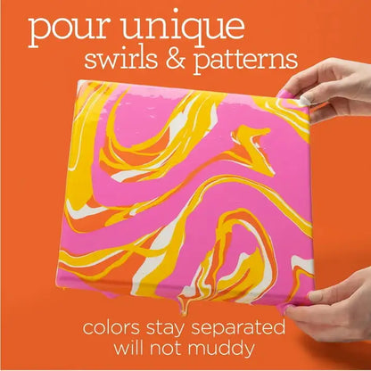 Apple Barrel Pre-Mixed Pouring Acrylic Craft Paint Set, 4 Pieces, Cosmic, 4 fl oz each