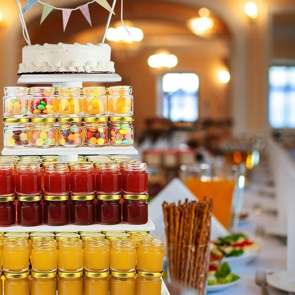 60 Pack Mini Glass Jars with Lids
