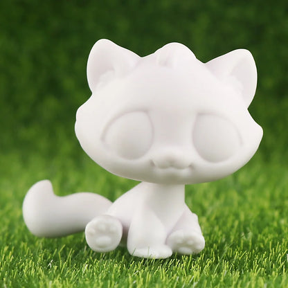 White Base Pet, Lovely Shorthair Cat Collie Husky Action Figure