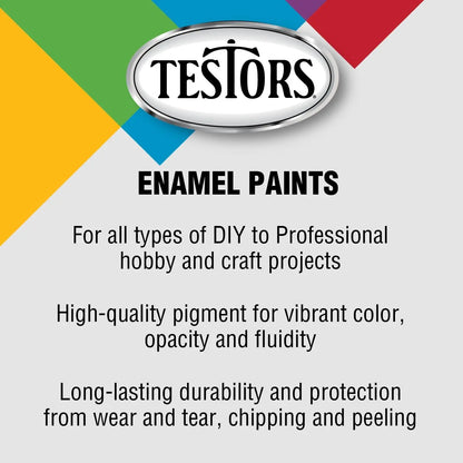 Enamel Paint, 0.25 Oz, Semi-Gloss Black
