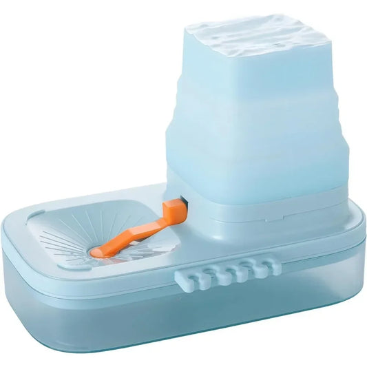 Paint brush cleaner with 5-tank silicone brush holder - for acrylic watercolor and water-based paints