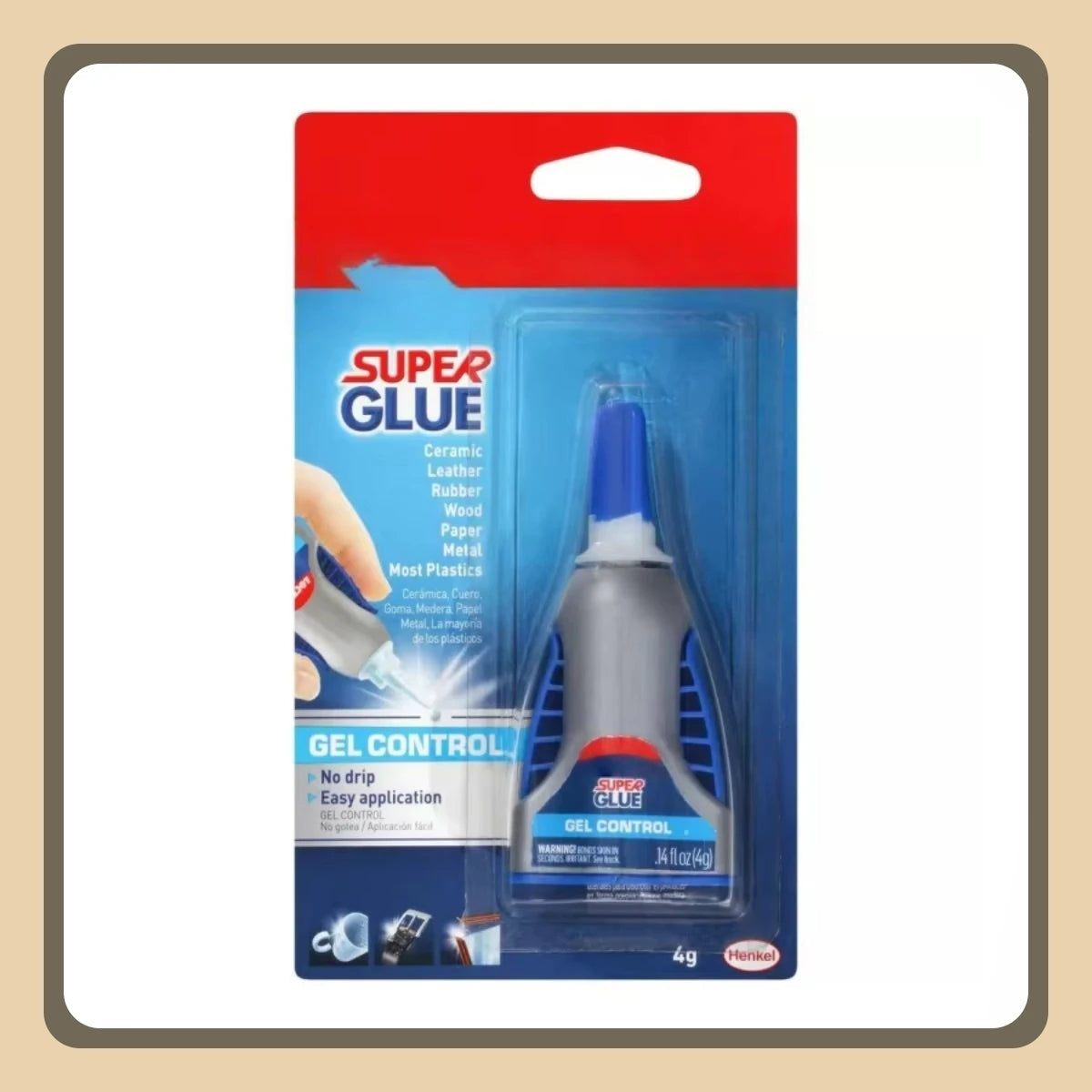 Loctite Super Glue Gel Control, Clear, 0.14 fl oz Bottle, 1 Pack
