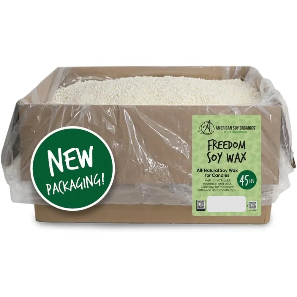 HOME.Soy Organics- 45 lb of Freedom Soy Wax Beads for Candle Making – Microwavable Soy Wax Beads