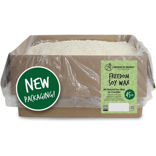 HOME.Soy Organics- 45 lb of Freedom Soy Wax Beads for Candle Making – Microwavable Soy Wax Beads