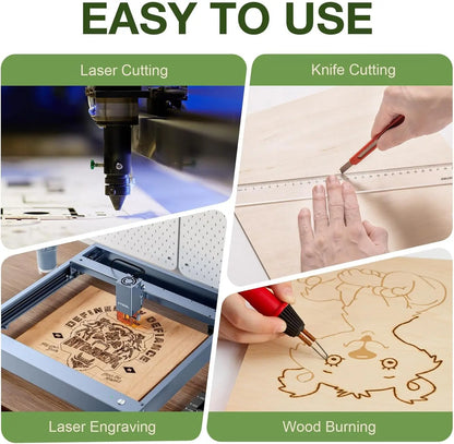 Robotime 12-Pack 3mm Basswood 12 x 12 x 1/8 Inch Craft Wood A/A Grade Sheets Plywood for Laser Cutting