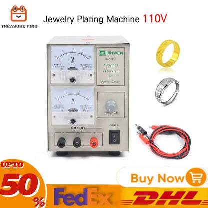 Jewelry Craft Kit Gold Plating Machine Plater Electroplating Kit Automatic Voltage Regulation Overcurrent Protection