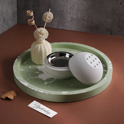 Round Tray Clay Silicone Molds Storage Plate Epoxy Resin Jewelry Display Flowerpot Candle Holder Concrete