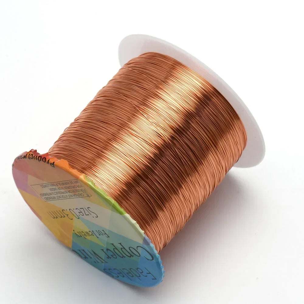 Solid Colorfast Copper Wire Tarnish-Resistant Beading Wire Jewelry Making Accessories 18 to 32 Gauge ( 32Ga/1969 ft )