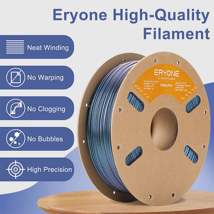 Eryone 1KG Galaxy PLA Glitter Color Premium Filament 3D Print, Multicolor Available, Sparkle Shining