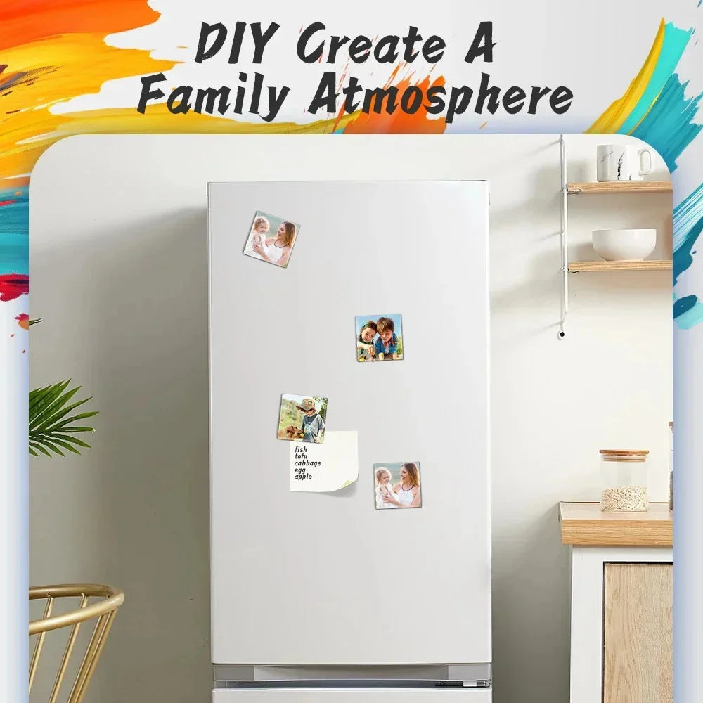 50*50mm 2.5*2.5" Square Refrigerator Badge Making Machine DIY Paper Cutter Photo Magnetic Materials