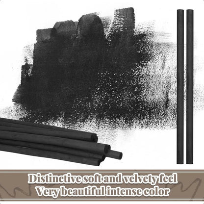 Gueevin 50 Pcs Willow Charcoal Sticks Perfect for Sketching Drawing Shading and Fine