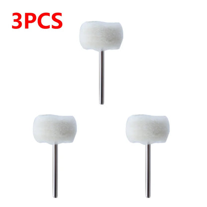 1-20PCS Wool Felt Grinding Sanding Head Polishing Wheel Tool Combination Set About 3mm Shank Dremel Dril for Jewelry/Gold