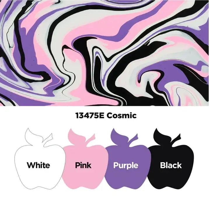 Apple Barrel Pre-Mixed Pouring Acrylic Craft Paint Set, 4 Pieces, Cosmic, 4 fl oz each