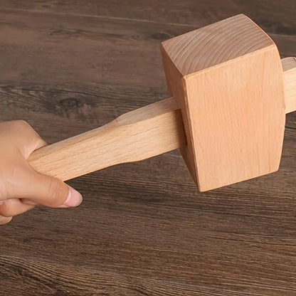 25cm Beech Wood Hammer Carpenter Wooden Carving Mallet For Woodworking, Striking Chisels