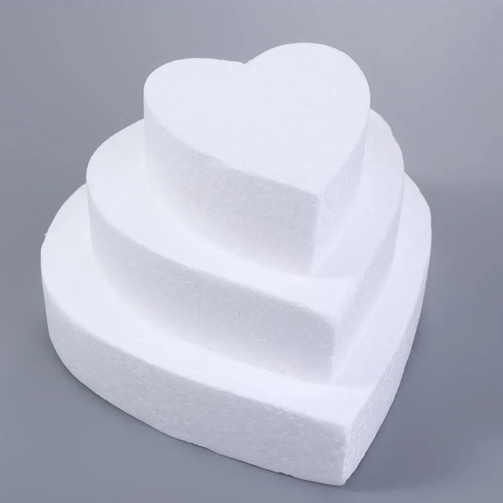 4/6/8/10 Inch Heart Shaped Polystyrene Styrofoam Sugar Craft Dummy Party DIY Practice Model Cake Foam Mold