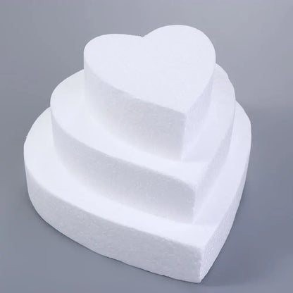 4/6/8/10 Inch Heart Shaped Polystyrene Styrofoam Sugar Craft Dummy Party DIY Practice Model Cake Foam Mold