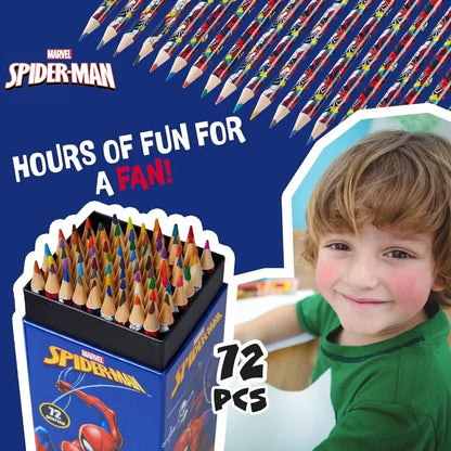 Spiderman Colored Pencils 72 Kawaii Wood