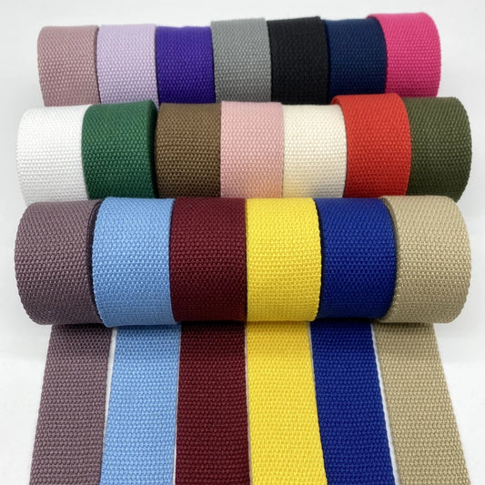 2yards 25mm 30mm 38mm Cotton Ribbon Strap Canvas Cotton Webbing Knapsack Strapping Bags Crafts For Belt Bag Dog Accessories